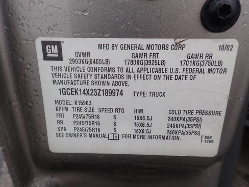 Used 2003 Chevrolet Silverado 1500 W/T image 10