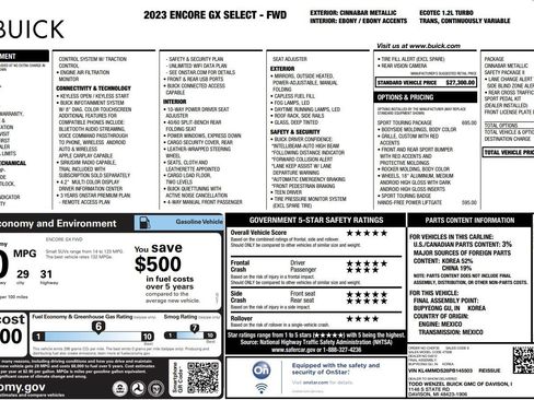 Used 2023 Buick Encore GX Select w/ Sport Touring Package FWD image 36