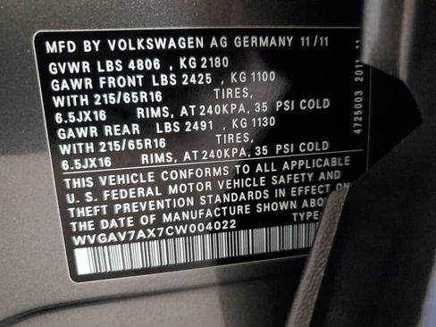 Used 2012 Volkswagen Tiguan S FWD image 31