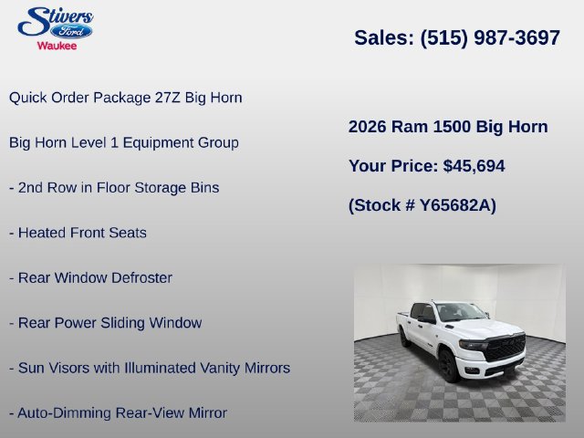 Used 2026 RAM 1500 Big Horn w/ Night Edition AWD/4WD image 8
