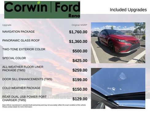Used 2022 Toyota Camry XSE w/ Navigation Package AWD/4WD image 3