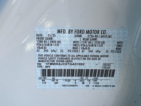 New 2026 Ford Explorer Tremor w/ Tremor Ultimate Package image 24