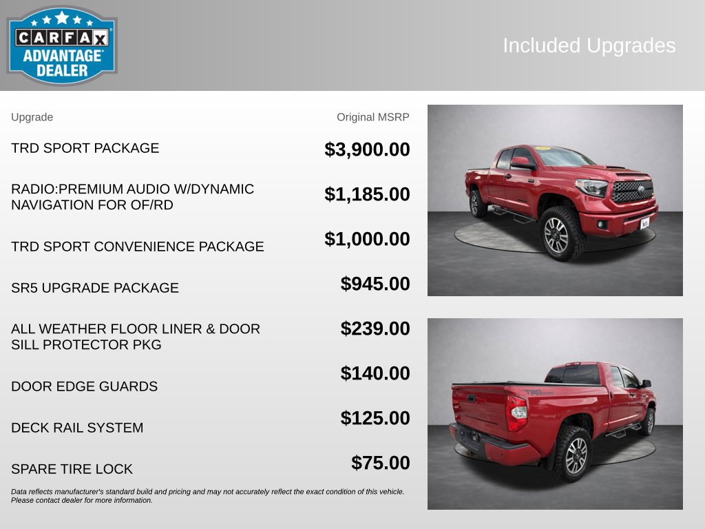 Used 2020 Toyota Tundra SR5 w/ TRD Sport Package AWD/4WD image 5