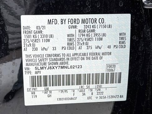 Used 2021 Lincoln Aviator Grand Touring w/ Equipment Group 301A image 35