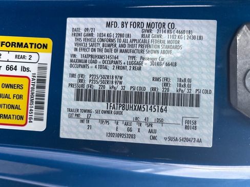 Used 2021 Ford Mustang Convertible w/ Equipment Group 101A image 33