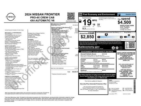 Certified 2024 Nissan Frontier PRO-4X w/ Pro Convenience Package AWD/4WD image 6