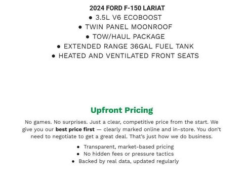 Certified 2024 Ford F150 Lariat w/ Bed Utility Package AWD/4WD image 2