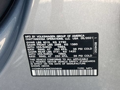 Used 2021 Volkswagen Atlas SE AWD/4WD image 24
