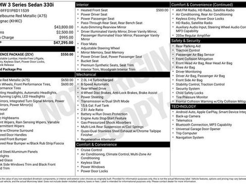 New 2023 BMW 330i Sedan w/ Convenience Package image 11