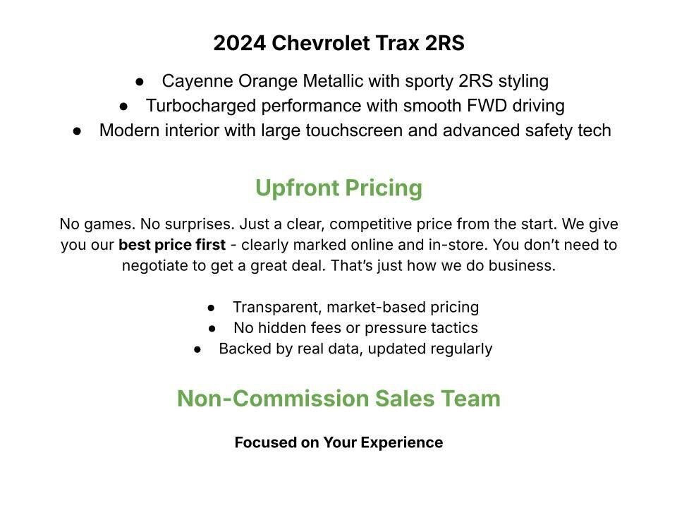 Used 2024 Chevrolet Trax RS w/ Sunroof Package FWD image 3