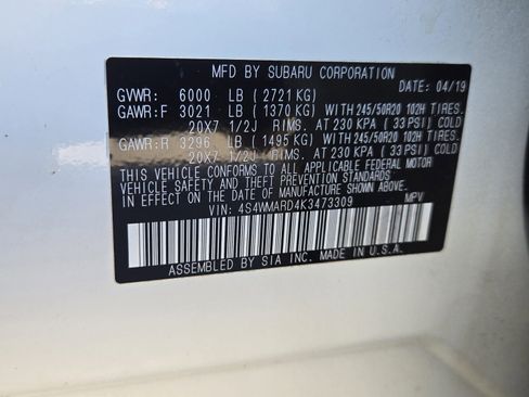 Used 2019 Subaru Ascent Touring w/ Popular Package #2A image 35