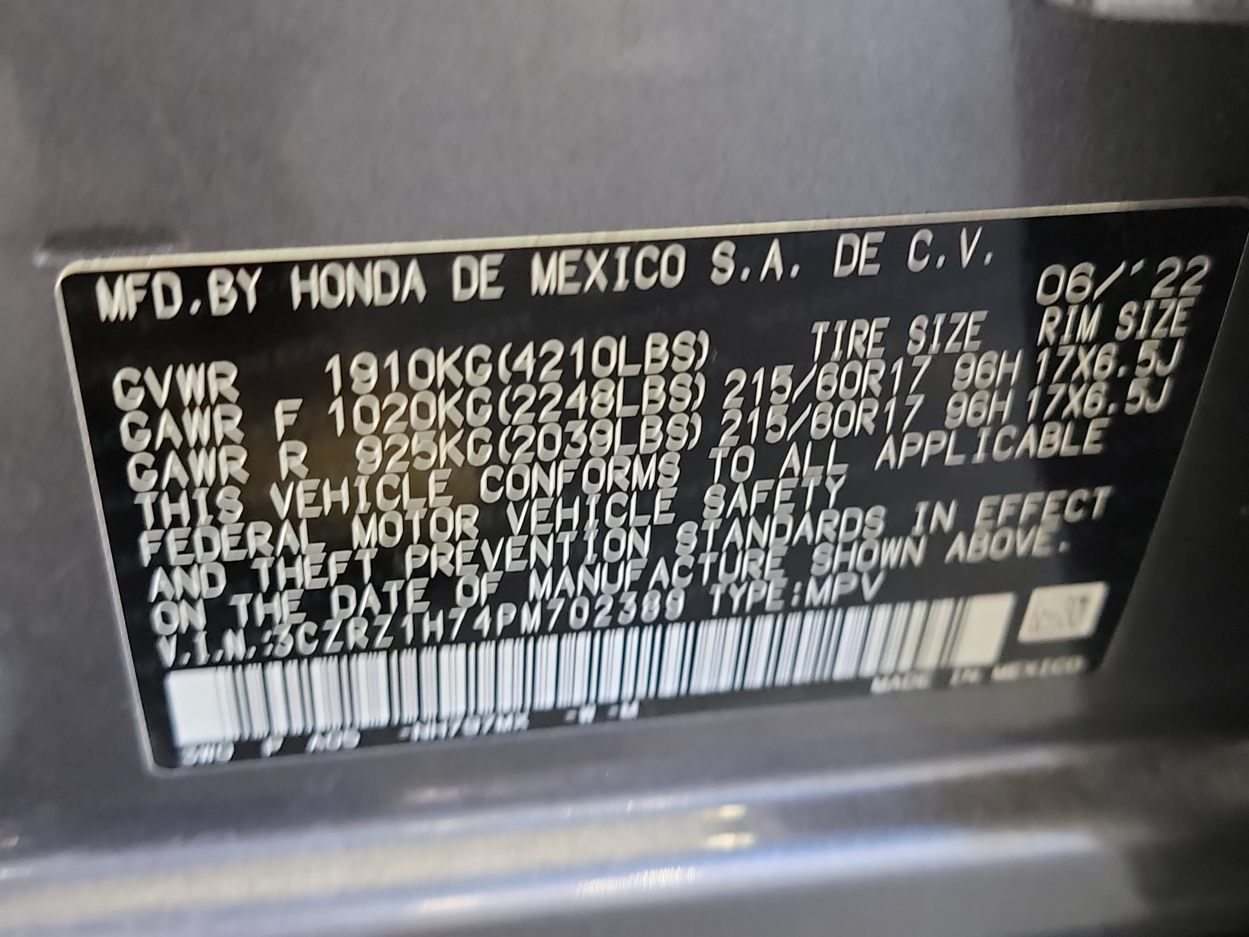 Used 2023 Honda HR-V EX-L image 33