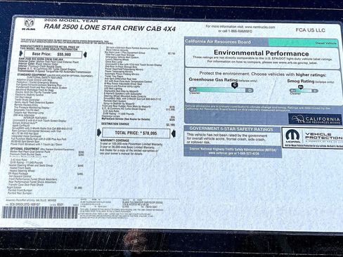New 2026 RAM 2500 Lone Star AWD/4WD image 17