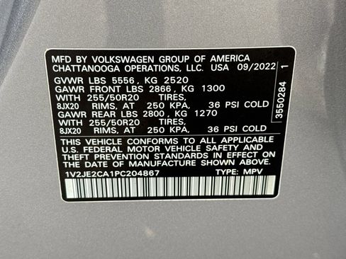 Used 2023 Volkswagen Atlas Cross Sport SE w/ Panoramic Sunroof Package FWD image 30
