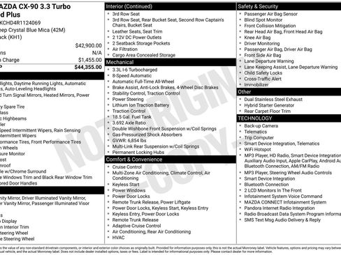 Certified 2024 MAZDA CX-90 3.3 Turbo w/ Preferred Plus AWD/4WD image 48