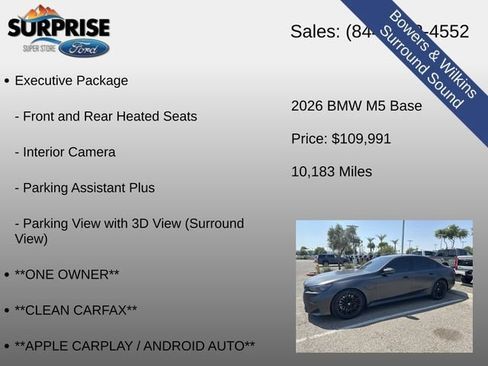 Used 2026 BMW M5 w/ Carbon Package AWD/4WD image 20