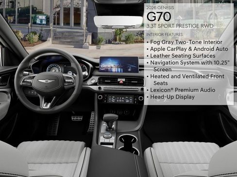 New 2026 Genesis G70 3.3T Sport Prestige RWD image 46