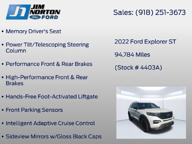 Used 2022 Ford Explorer ST w/ Equipment Group 401A AWD/4WD image 18