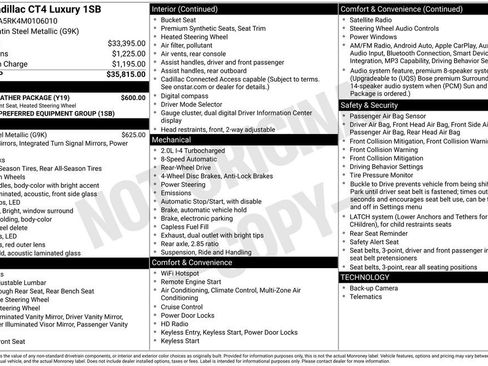 Used 2021 Cadillac CT4 Luxury w/ Cold Weather Package RWD image 4