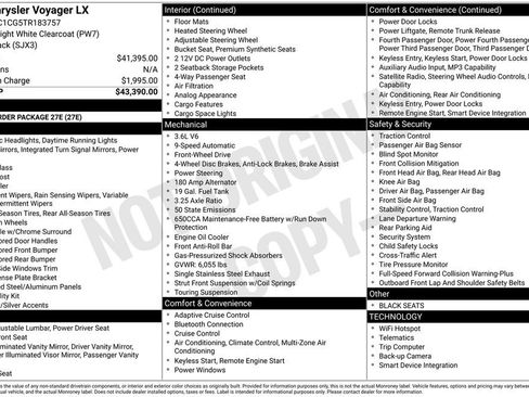 New 2026 Chrysler Voyager LX FWD image 2