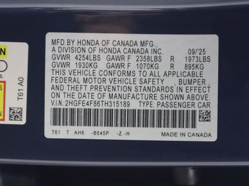 New 2026 Honda Civic Sport image 24