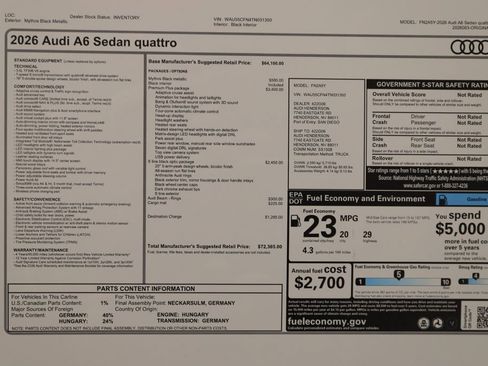 New 2026 Audi A6 Premium Plus image 31