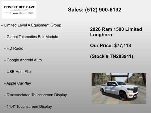 New 2026 RAM 1500 Limited AWD/4WD image 18