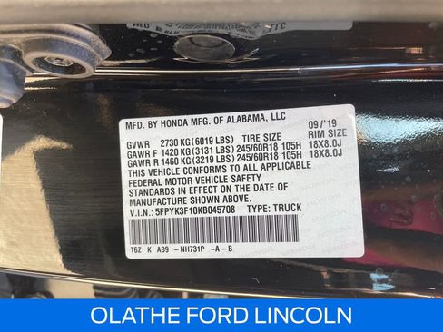 Used 2019 Honda Ridgeline Sport image 21