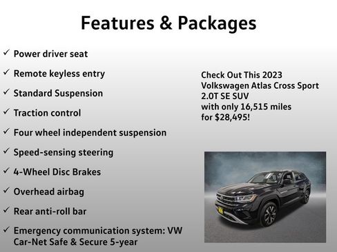 Used 2023 Volkswagen Atlas Cross Sport SE AWD/4WD image 8