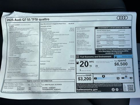 New 2025 Audi Q7 3.0T Premium Plus image 33