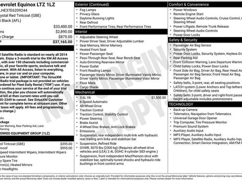 Used 2014 Chevrolet Equinox LTZ AWD/4WD image 10