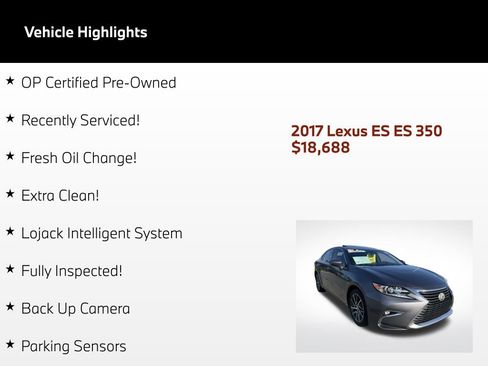 Used 2017 Lexus ES 350 FWD image 4