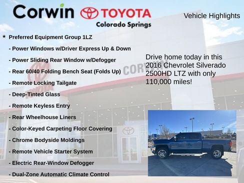 Used 2016 Chevrolet Silverado 2500 LTZ w/ Duramax Plus Package image 7