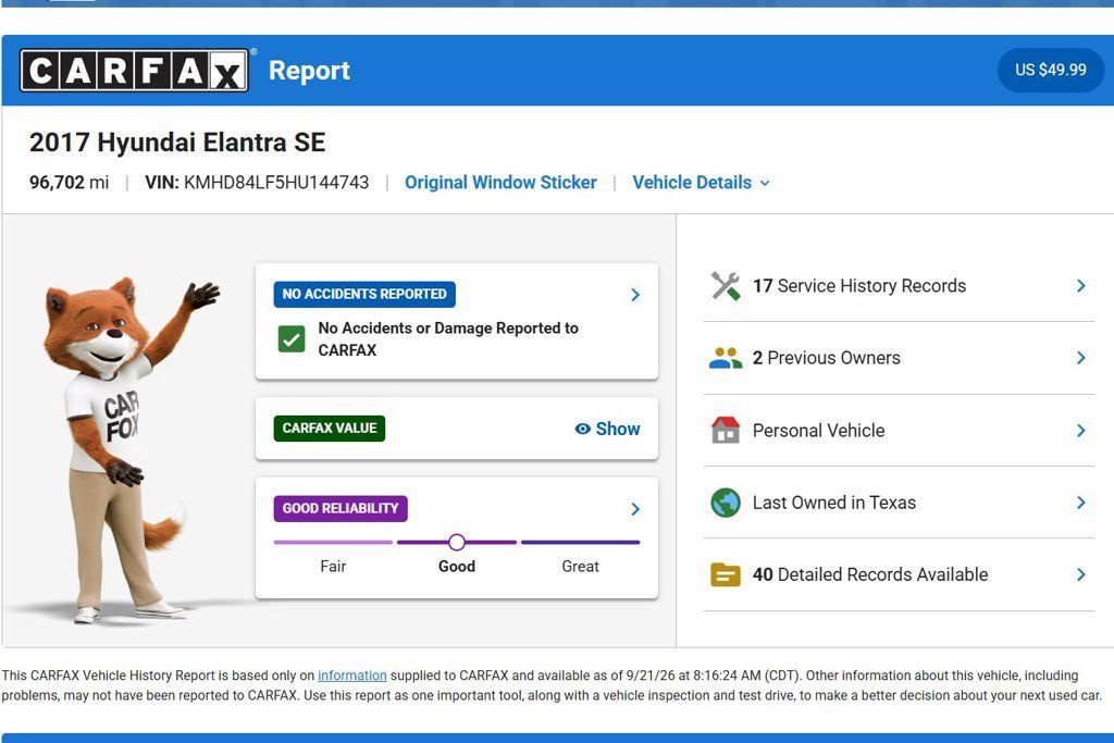 Used 2017 Hyundai Elantra SE FWD image 14