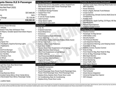 Used 2019 Toyota Sienna XLE FWD image 17