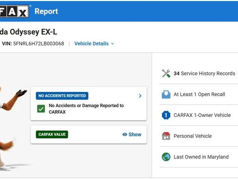 Used 2020 Honda Odyssey EX-L image 3