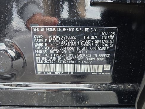 New 2026 Honda HR-V LX image 28