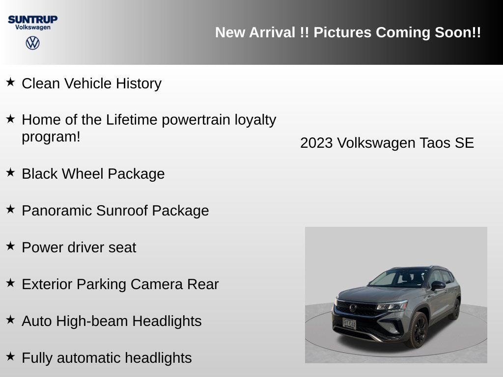Used 2023 Volkswagen Taos SE w/ Panoramic Sunroof Package FWD image 6