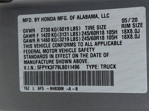 Used 2020 Honda Ridgeline RTL-E image 24