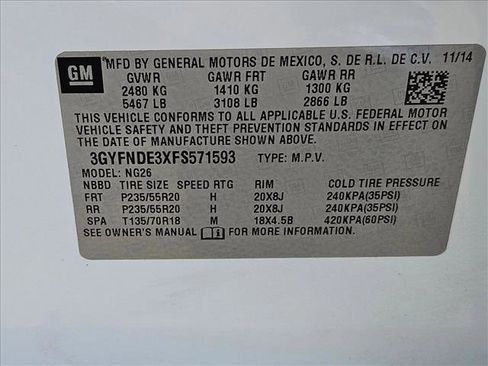 Used 2015 Cadillac SRX Premium w/ LPO, U-Rail D-Rings Package image 23