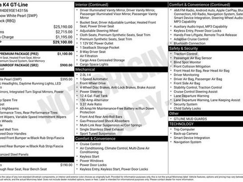 Certified 2025 Kia K4 GT-Line w/ GT-Line Premium Package FWD image 32