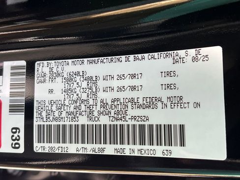 New 2025 Toyota Tacoma TRD Off-Road w/ TRD Off Road Upgrade Package image 24