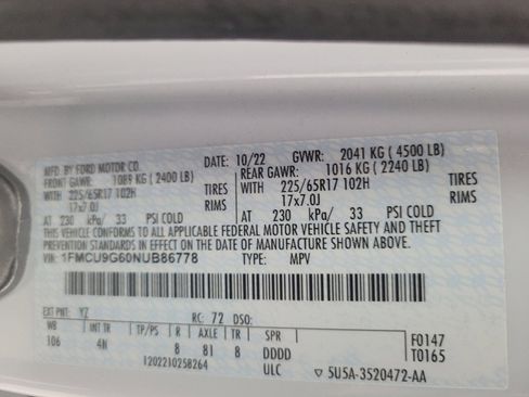 Used 2022 Ford Escape SE image 33