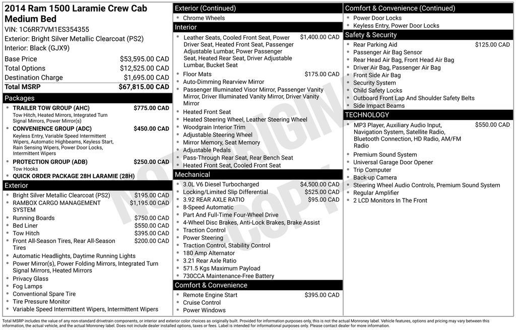 Used 2014 RAM 1500 Laramie w/ Trailer Tow Group AWD/4WD image 50