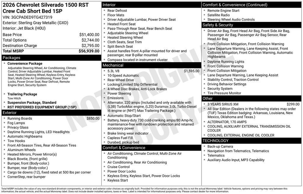 New 2026 Chevrolet Silverado 1500 RST RWD image 4