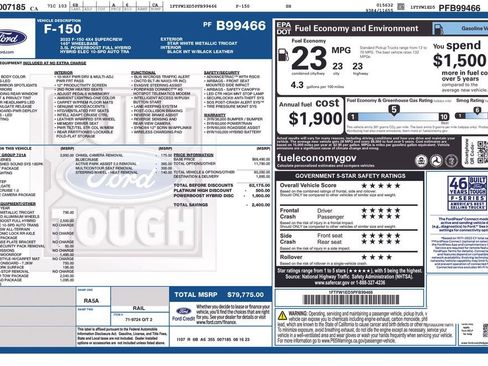 Used 2023 Ford F150 Platinum w/ Equipment Group 701A High image 2