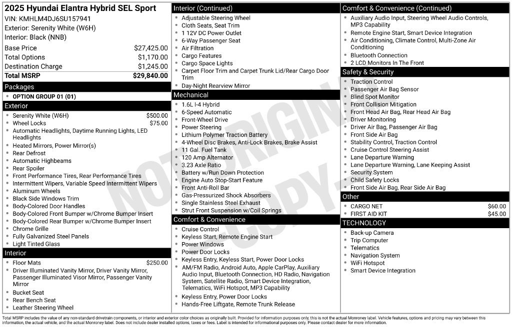 Certified 2025 Hyundai Elantra SEL FWD image 38