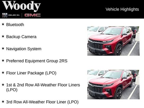 Used 2024 Chevrolet Traverse RS w/ LPO, Floor Liner Package AWD/4WD image 3
