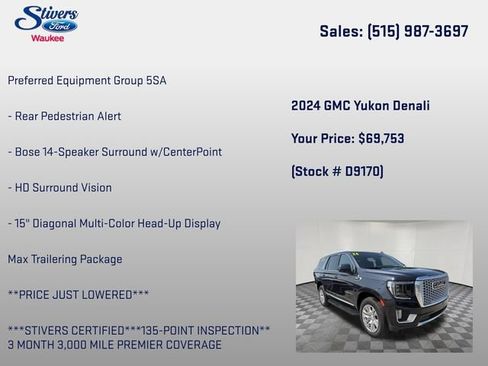 Used 2024 GMC Yukon Denali w/ Max Trailering Package AWD/4WD image 28