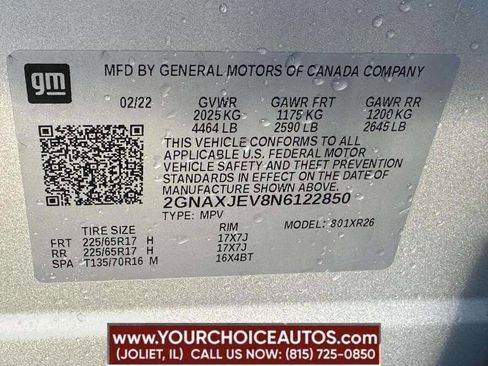 Used 2022 Chevrolet Equinox LT w/ Driver Convenience Package FWD image 39
